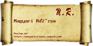 Magyari Rózsa névjegykártya
