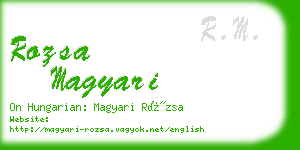 rozsa magyari business card